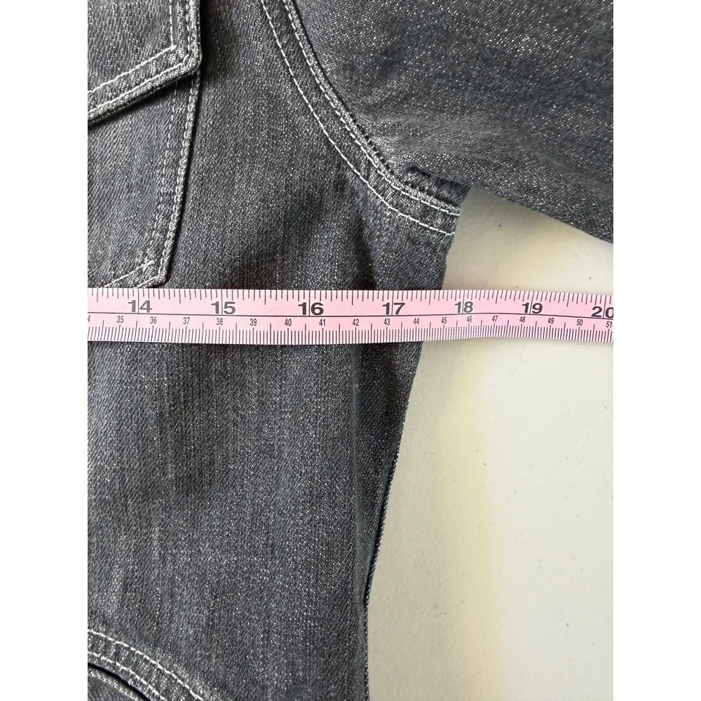 VTG Polo Jeans Co Ralph Lauren M Faded Black Denim Jean Jacket Cotton 90s - Picture 7 of 9